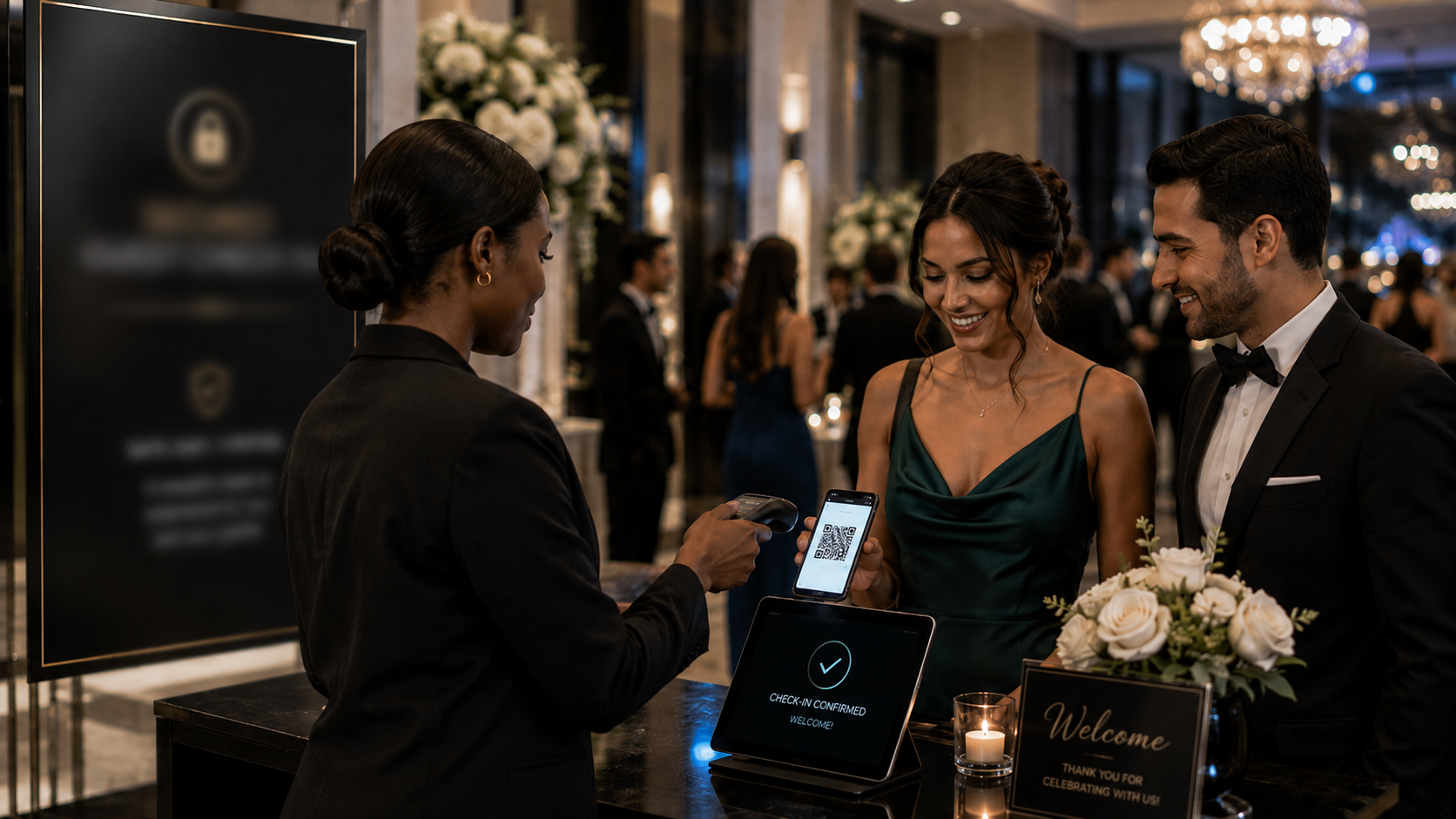 Check-in: Check them in. Keep the line moving.